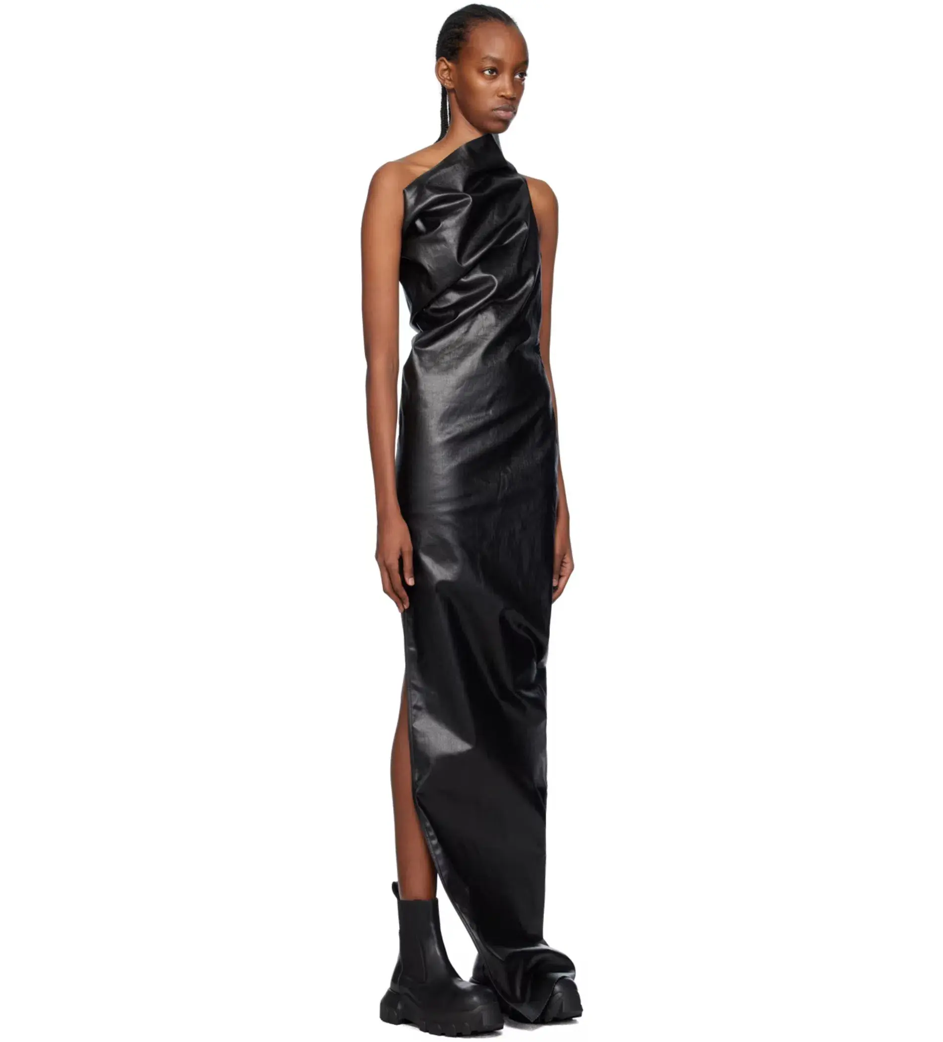 Rick Owens Black Athena Gown Black Size  8 - Image 4