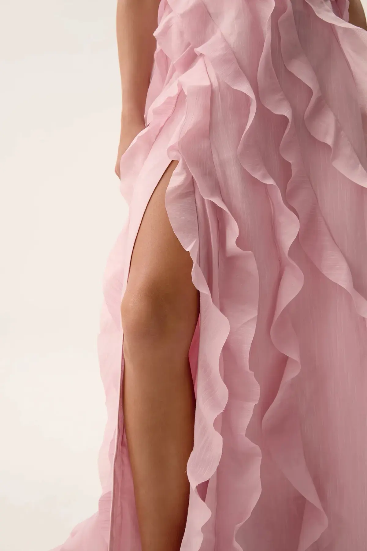 Aje Allairie Maxi Gown Chalk Pink Size AU 8 - Image 6
