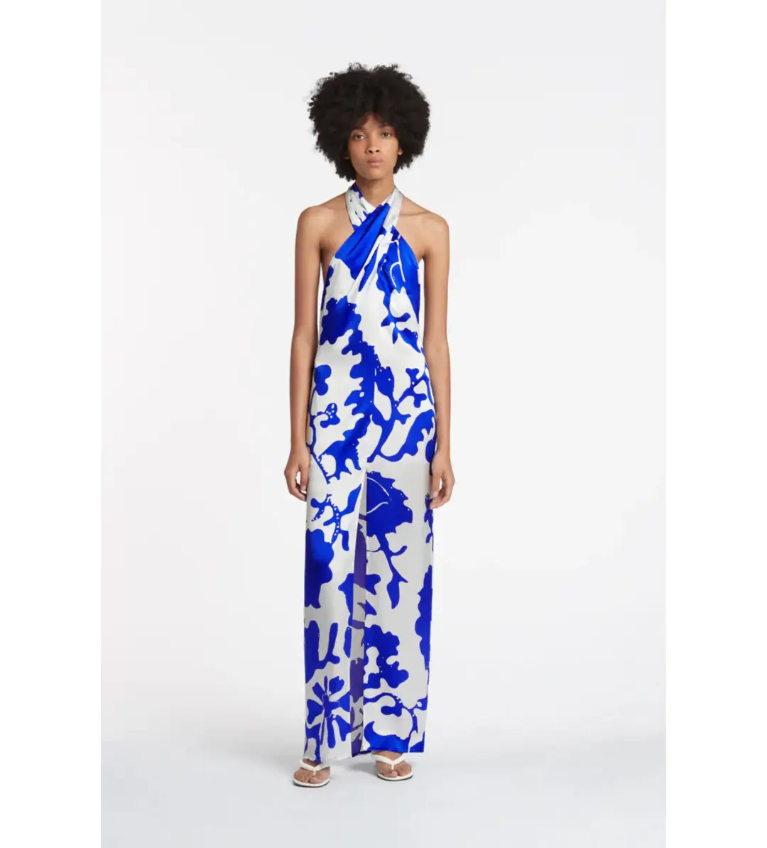 Sir The Label Esme Halter Midi Dress Merce Abstract Print Size 0 / AU 6 for rent on The Volte - main image