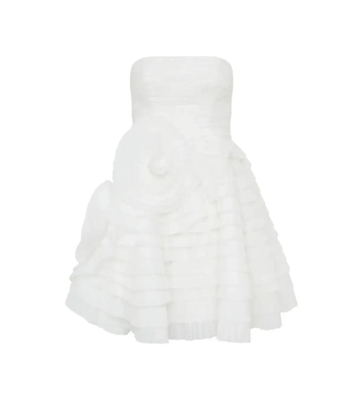Aje Ivory Expressive Pleated Mini Dress Ivory Size AU 6 - Image 6
