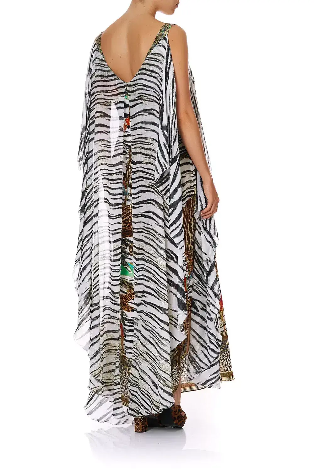 Camilla Cosmic Conflict Maxi Silk Dress Kaftan Size 14 - Image 4