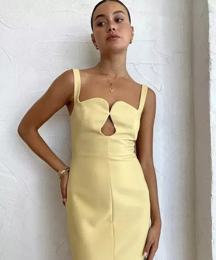 Camilla and Marc Brixton Midi Dress Mustard Yellow Size 12 - Image 4