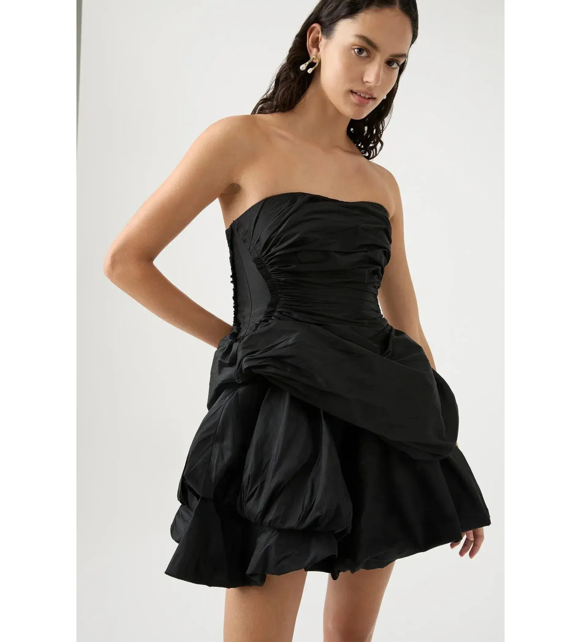 Aje Daybreak Strapless Mini Dress Black Size AU 10 - Image 5