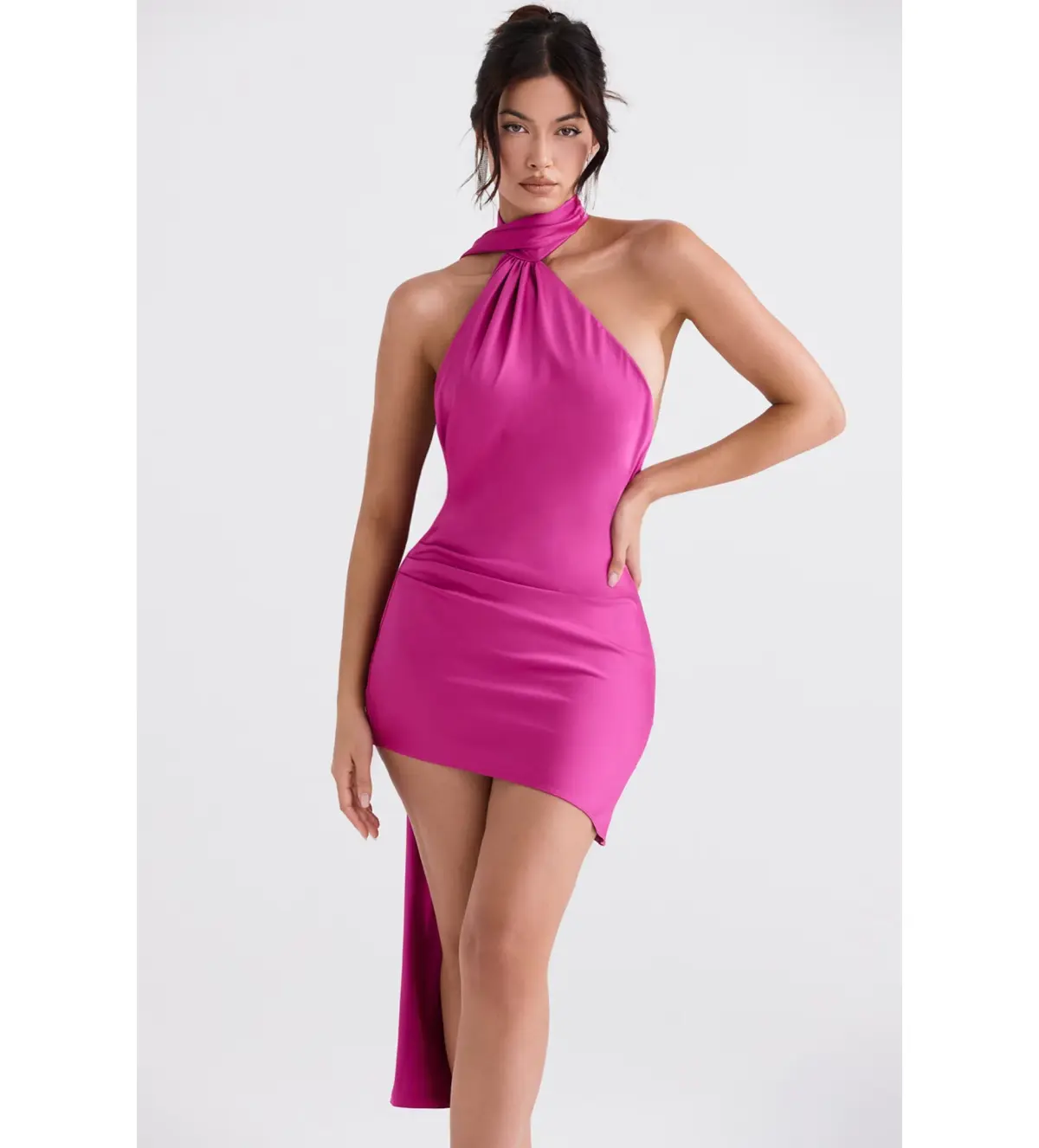 House of CB Aida Mini Dress Pink Size 8 - Image 4