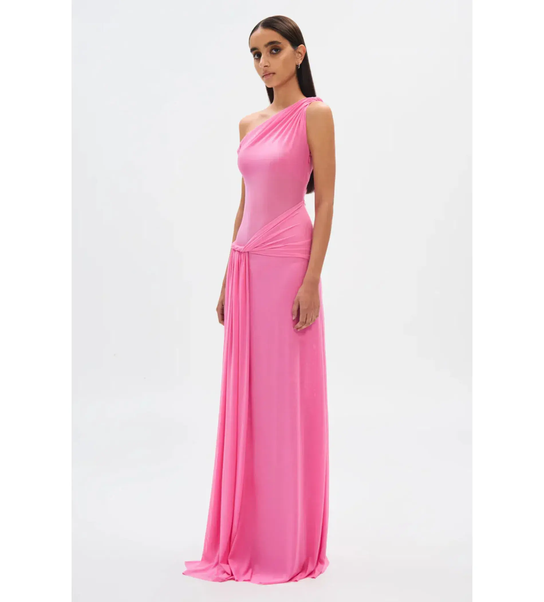 Misha Sisal Mesh Maxi Dress in Orchid Pink Size 6/XS - Image 2