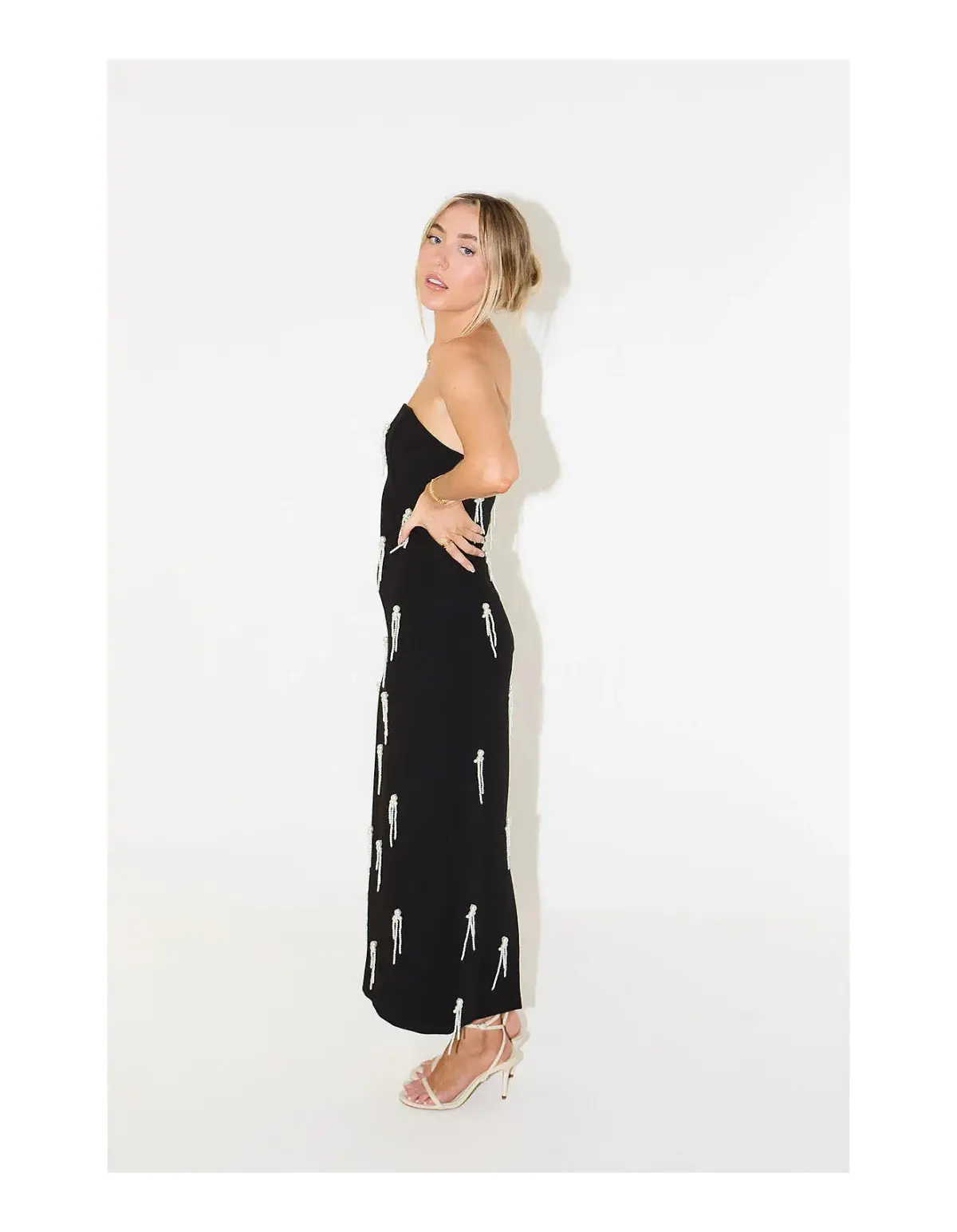Odd Muse The Ultimate Muse Embellished Midi Dress Black Size S / AU 8 - Image 3