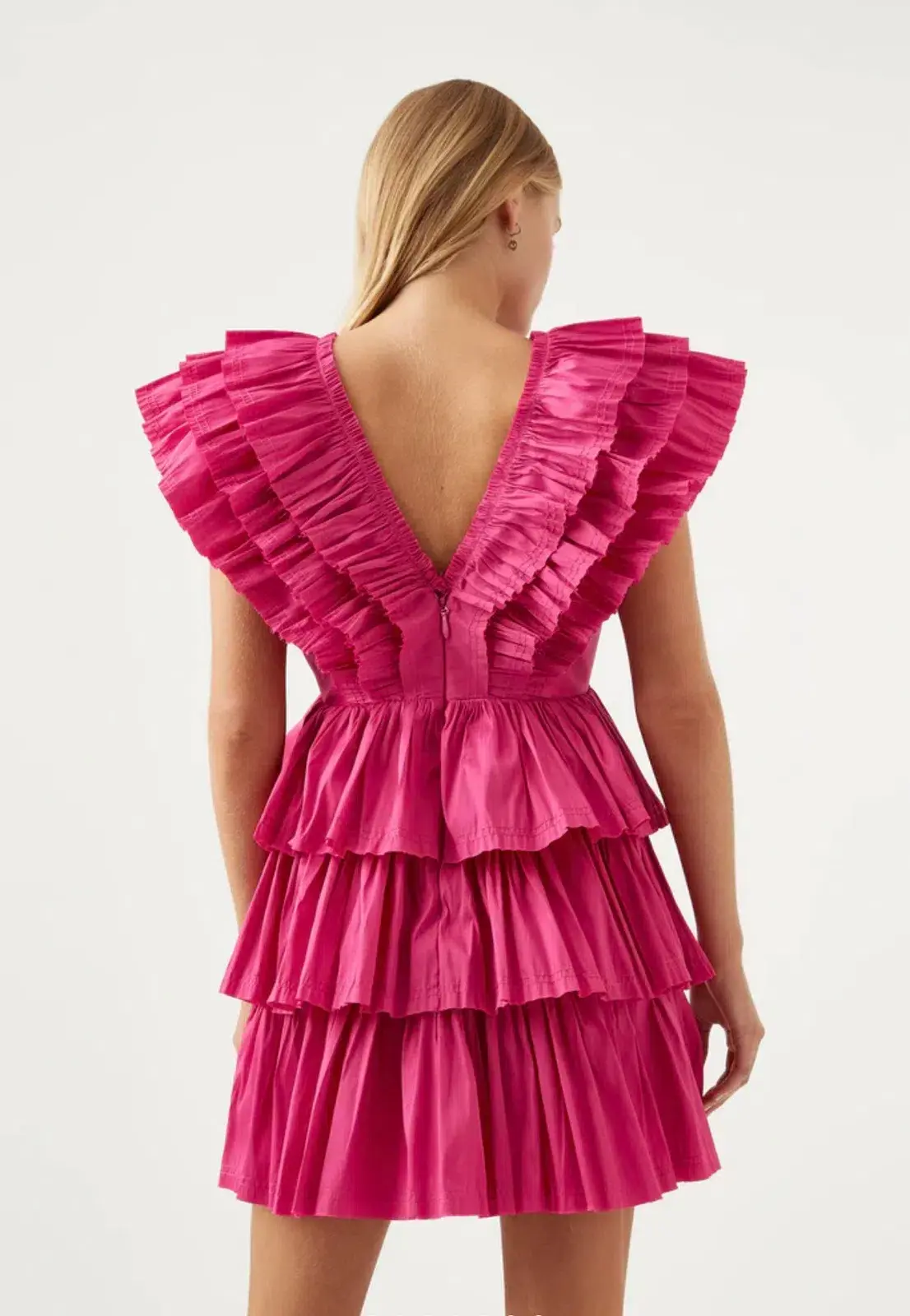 Aje. Rhythmic Frilled Mini Dress AU 6 - Image 4