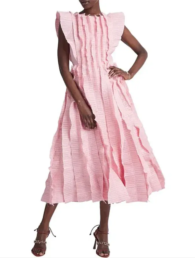 Aje Hybrid Midi Dress Rose Pink Size 10 - Image 2