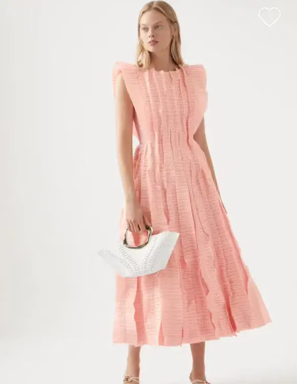 Aje Hybrid Midi Dress Rose Pink Size 10 - Image 1