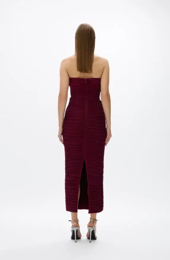 Rachel Gilbert - Jensen Midi in Merlot - Size 12 - Image 1