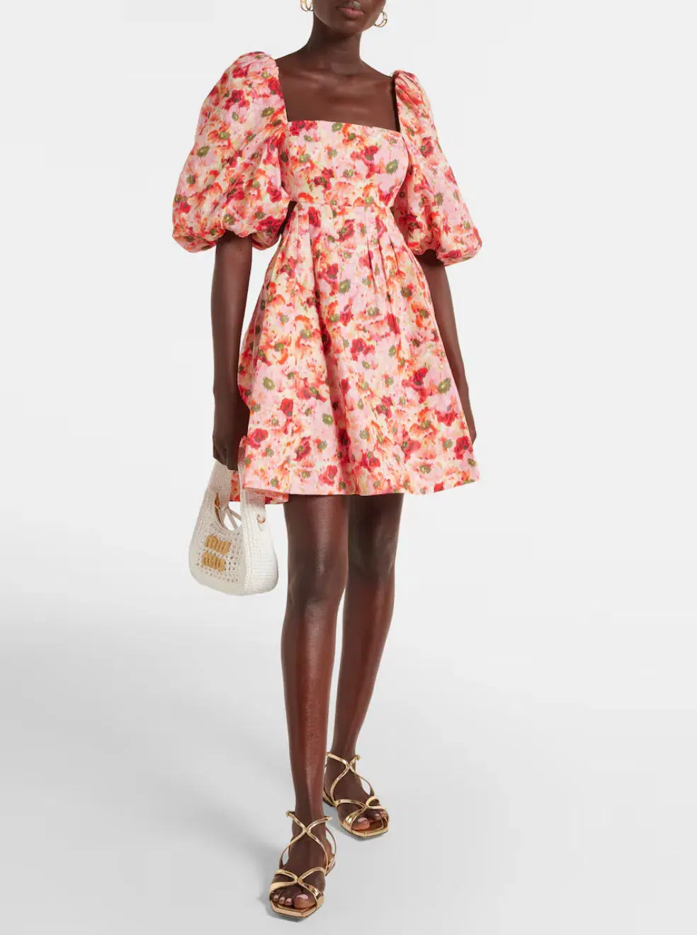 Zimmermann Lightburst Pleated Cutout Mini Dress Floral Size 4 / AU 16 - Image 1