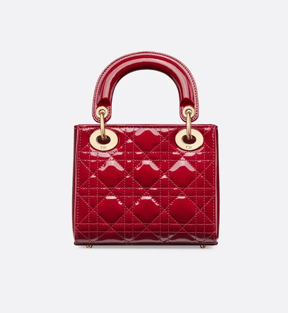 Dior Mini Lady Dior Bag Cherry Red  - Image 4