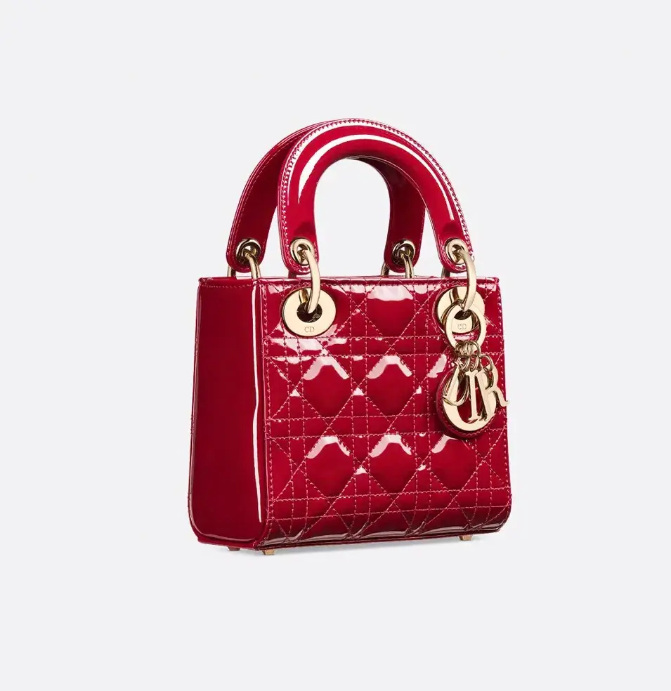 Dior Mini Lady Dior Bag Cherry Red  - Image 1