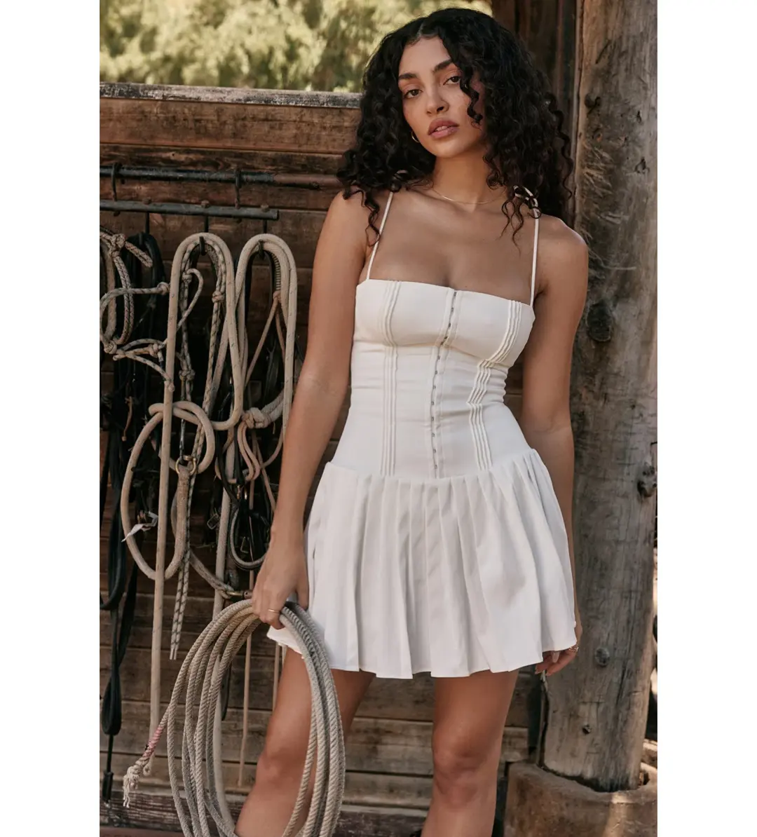 House of CB Marcy Mini Dress Size White S/Au 8  for rent on The Volte - main image