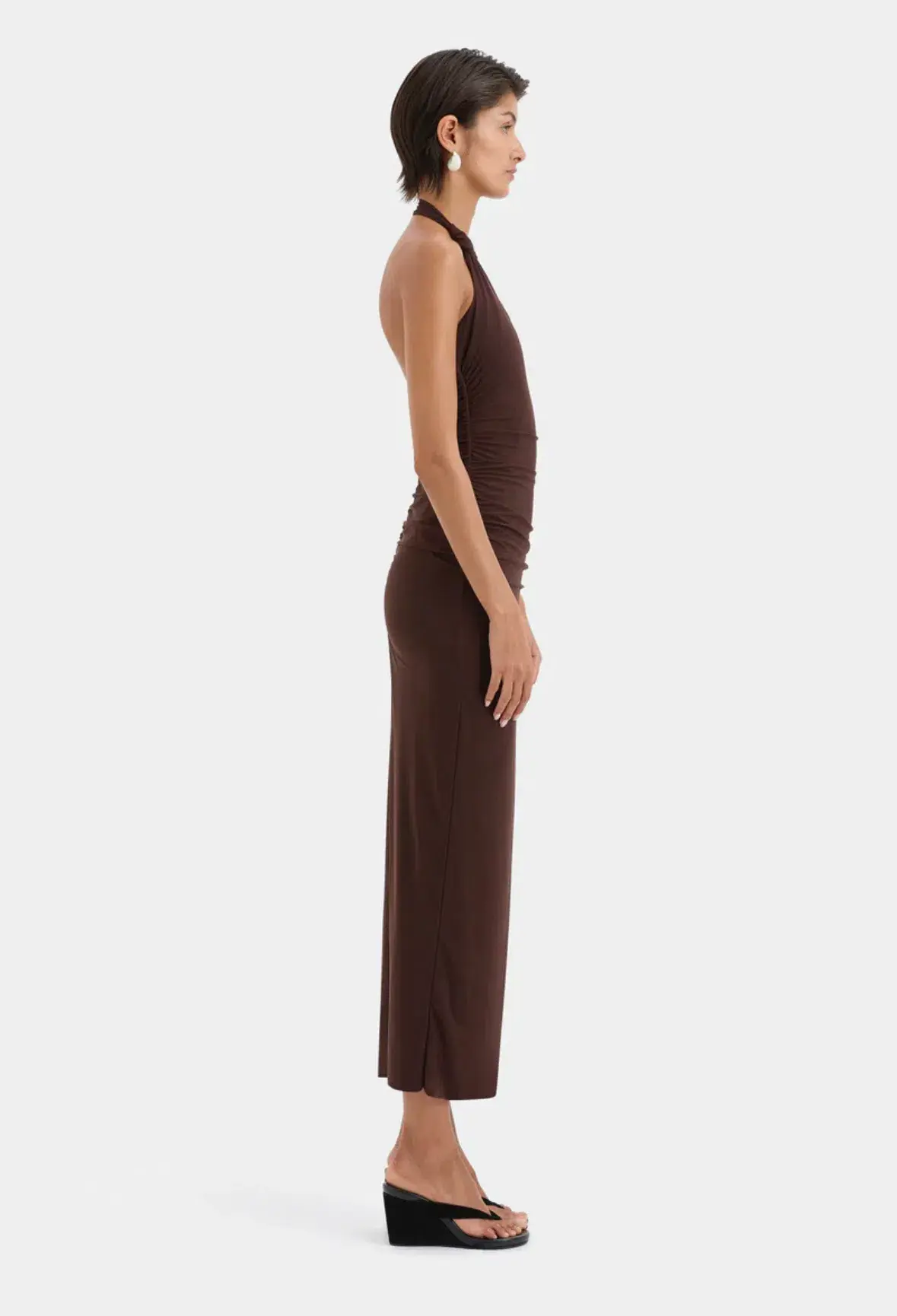Sir The Label Jacques Know Midi Dress Brown Size 10 - Image 5