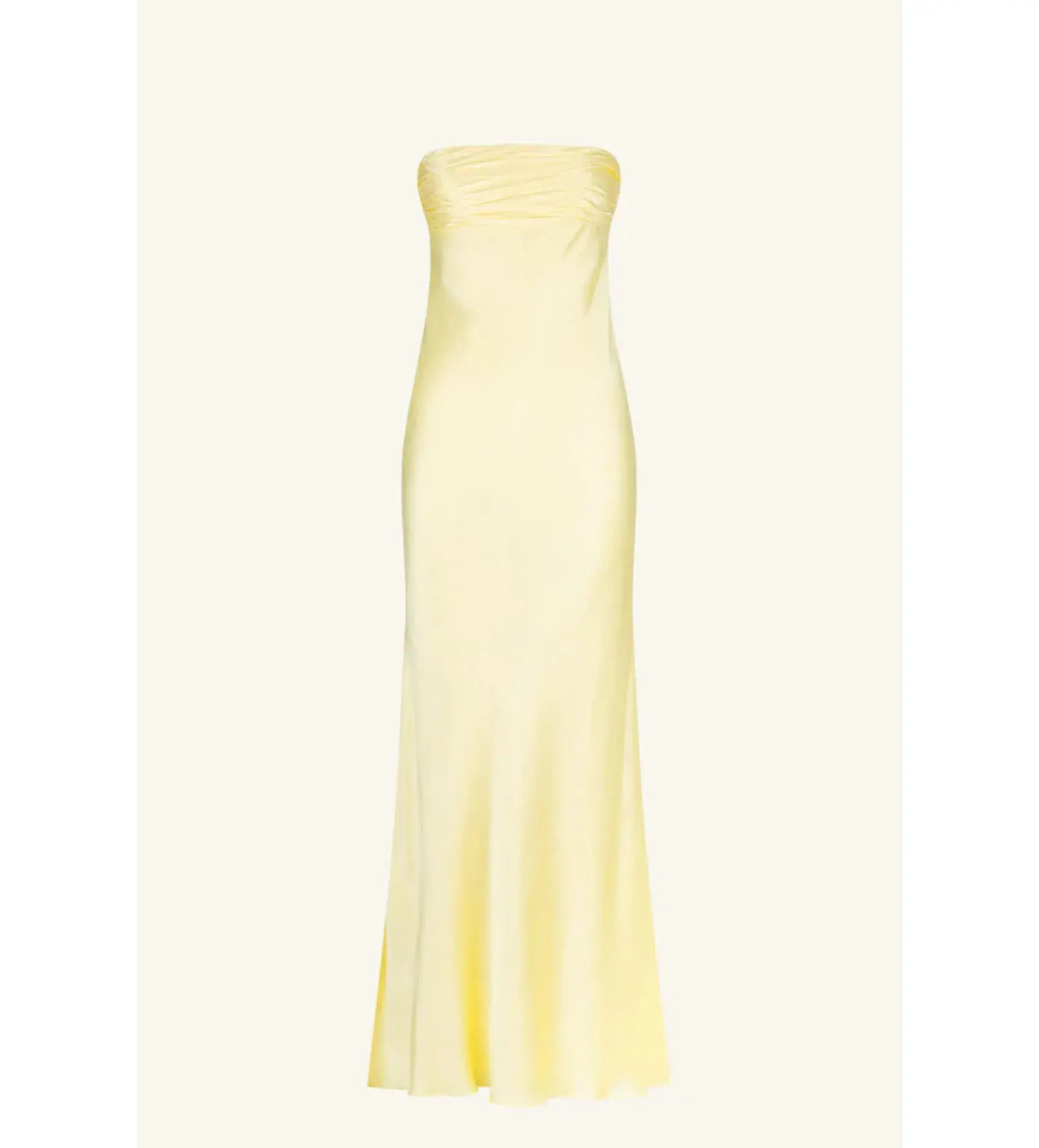 Shona Joy La Lune in Yellow Strapless Dress Size AU 8 - Image 5