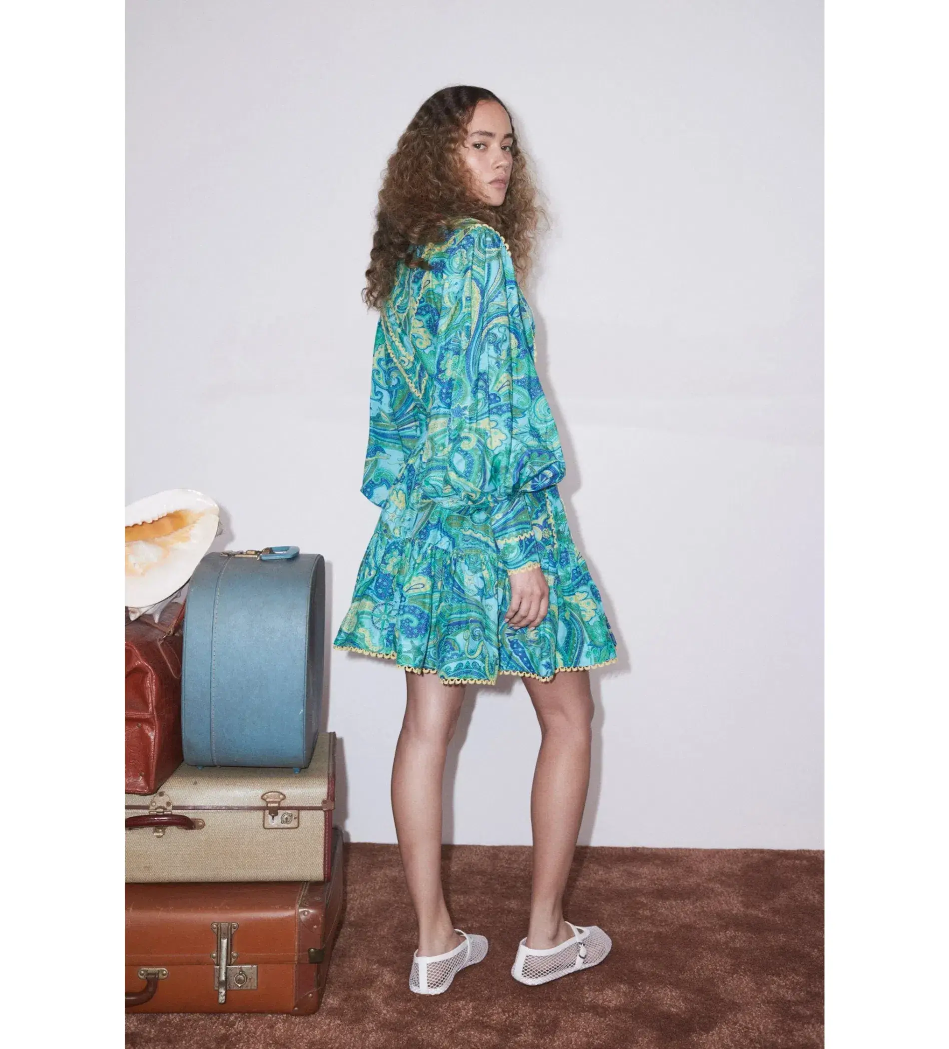 Alemais Ceto Mini Dress Green Size 14 - Image 4