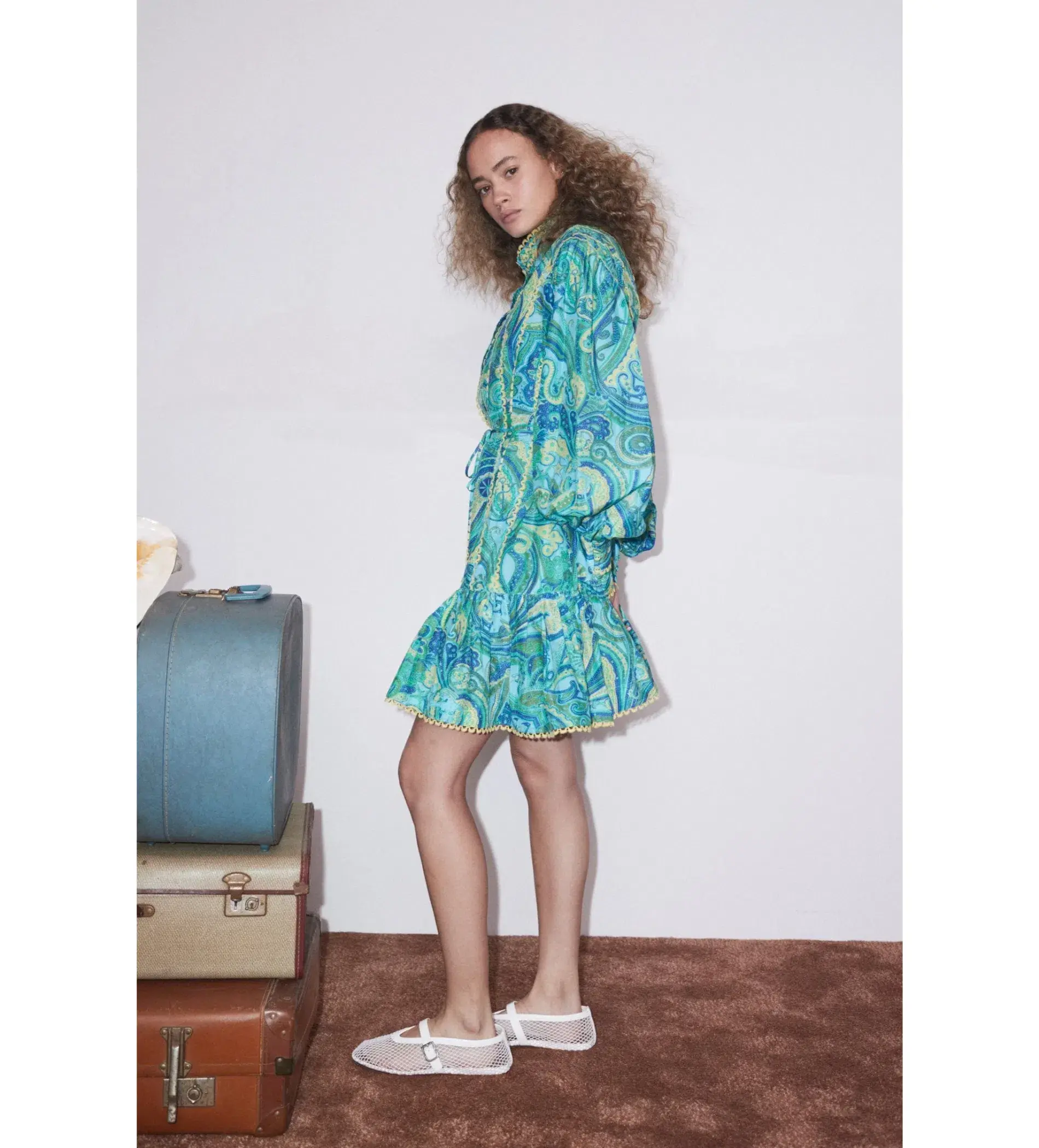 Alemais Ceto Mini Dress Green Size 14 - Image 3