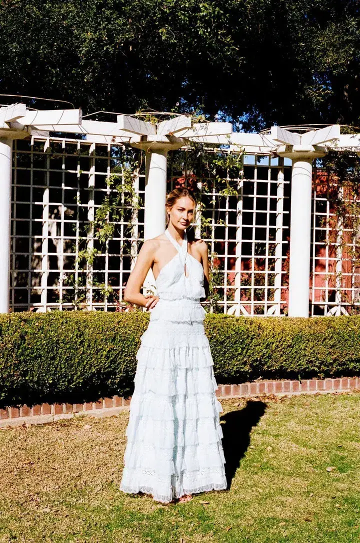 Anne Louise Boutique Lovette Halter Neck Dress White Size 14 - Image 1