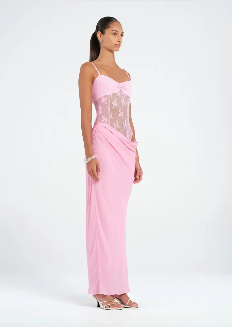 Benni Akio Maxi Dress Pink Size 6 - Image 2