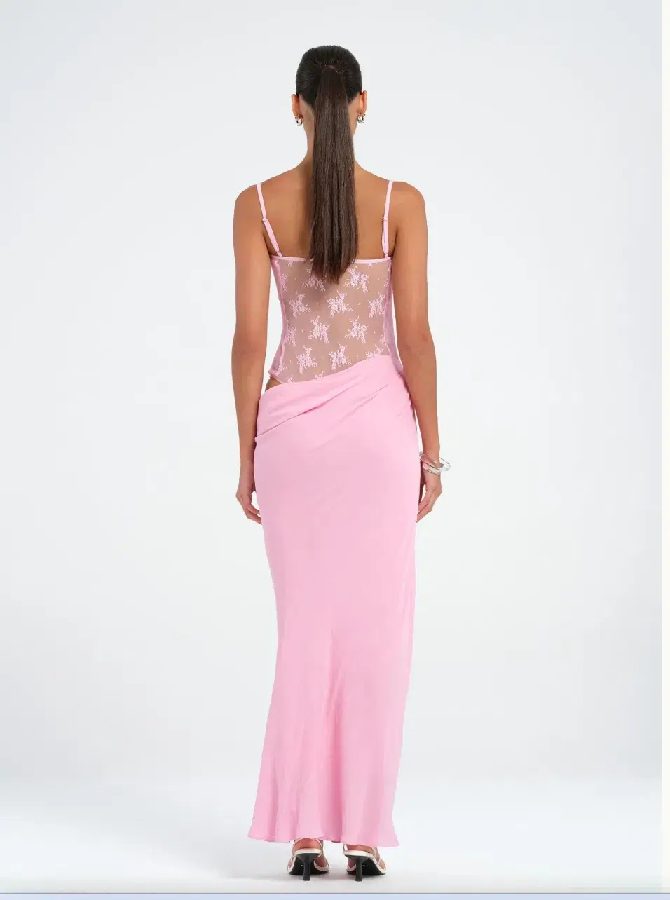 Benni Akio Maxi Dress Pink Size 6 - Image 3