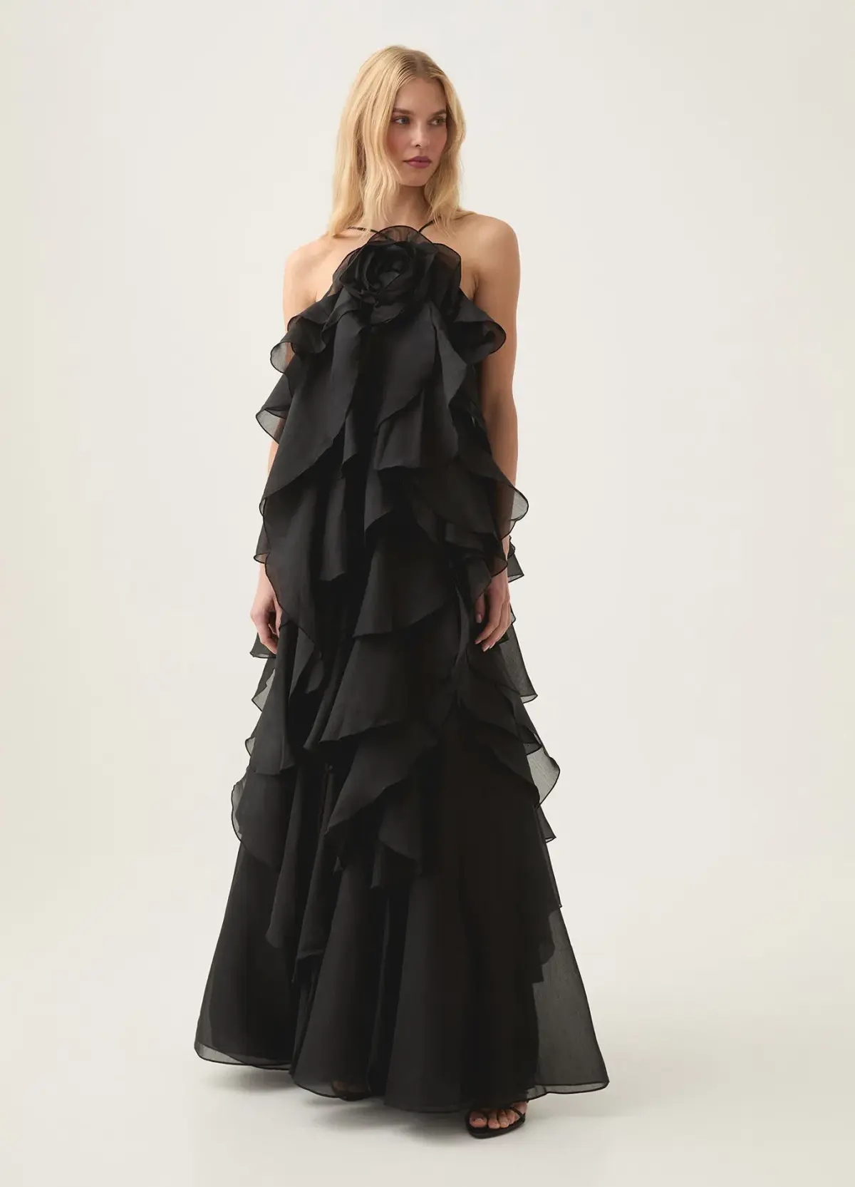Aje Pandorea Layered Maxi Dress Black Size 12 - Image 1
