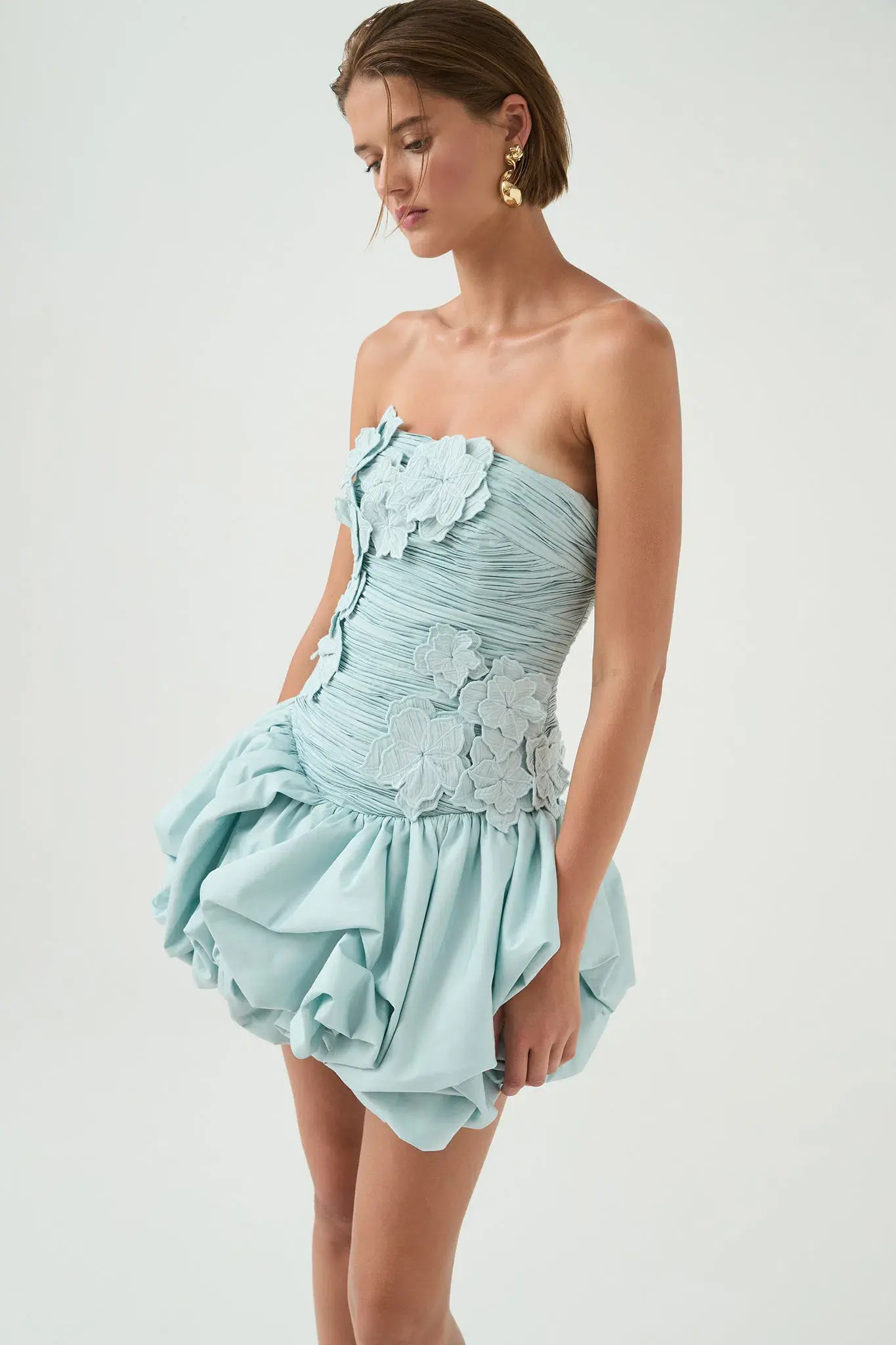 Aje Splendour Mini Dress Silver Blue Size 12 - Image 5