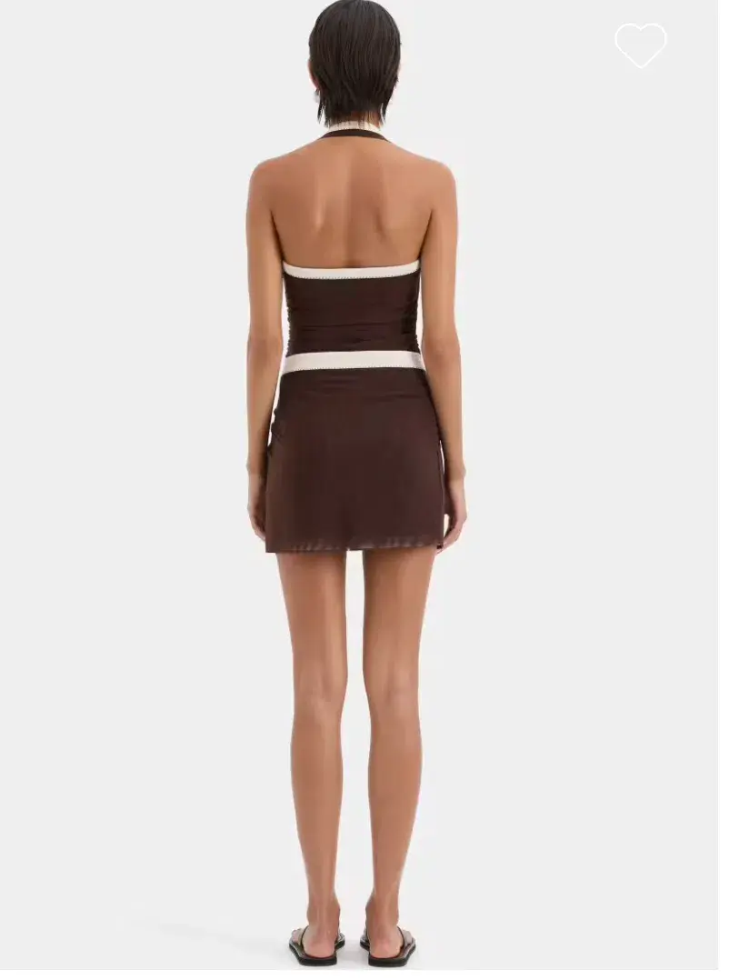 Sir The Label Jacques Mini Dress Chocolate Size 2/Au 10 - Image 7