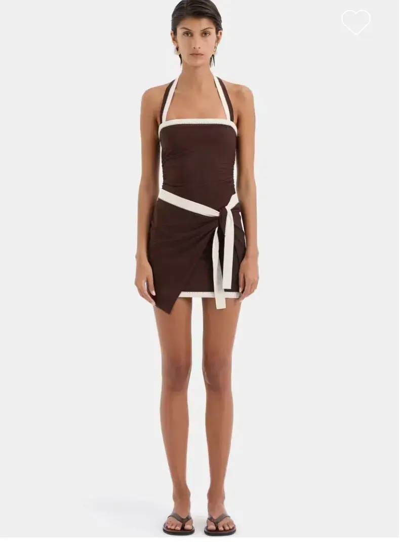 Sir The Label Jacques Mini Dress Chocolate Size 2/Au 10 - Image 3