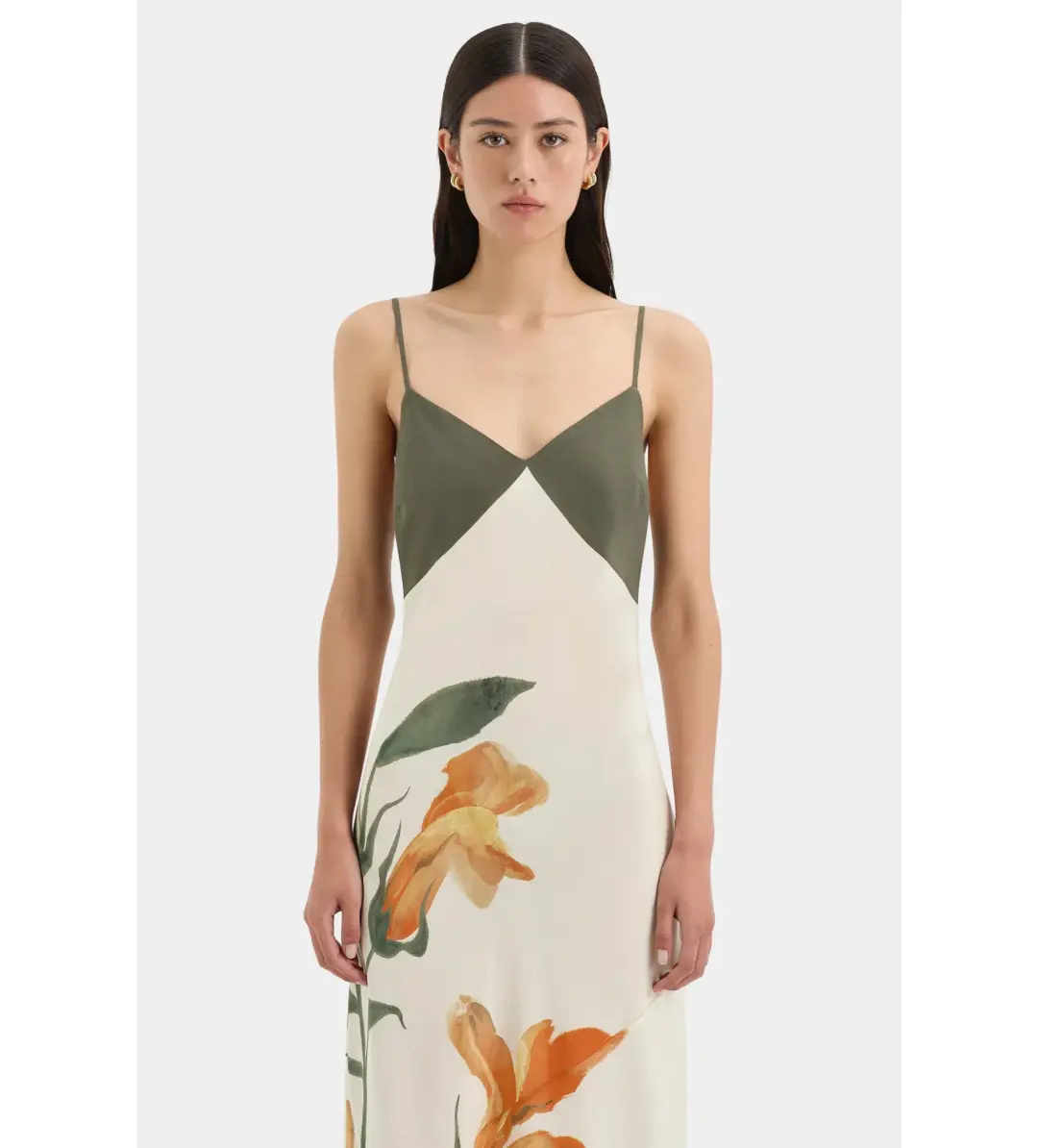 Sir The Label Constance V Neck Slip Dress Iris Floral Size 0 / AU 6 for rent on The Volte - main image
