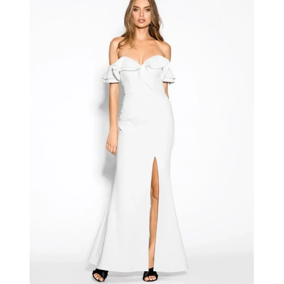 Sheike Allure Maxi Dress White Size 14 - Image 1