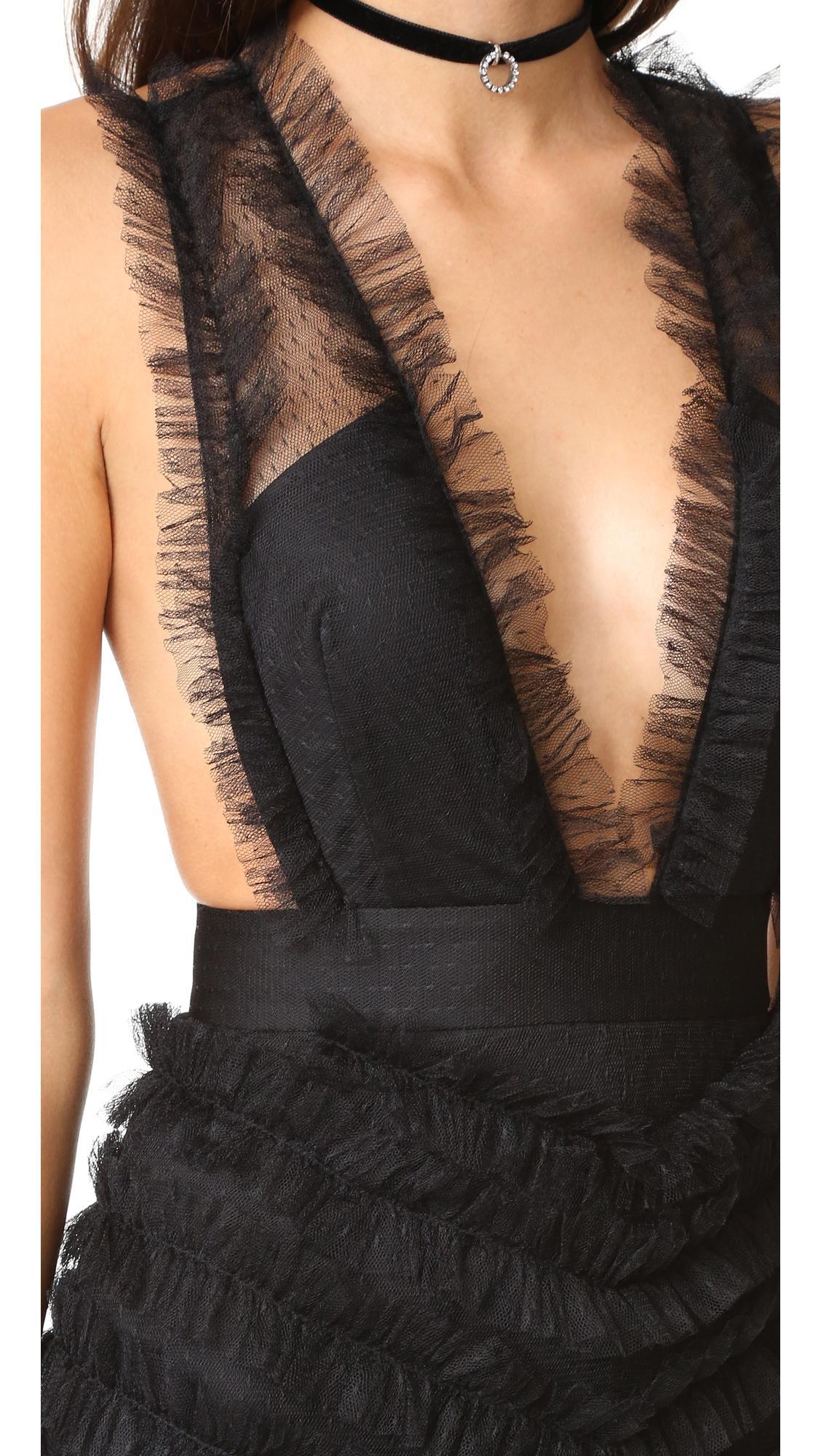 Alice McCall All Black Everything Gown Black Size 8 - Image 3