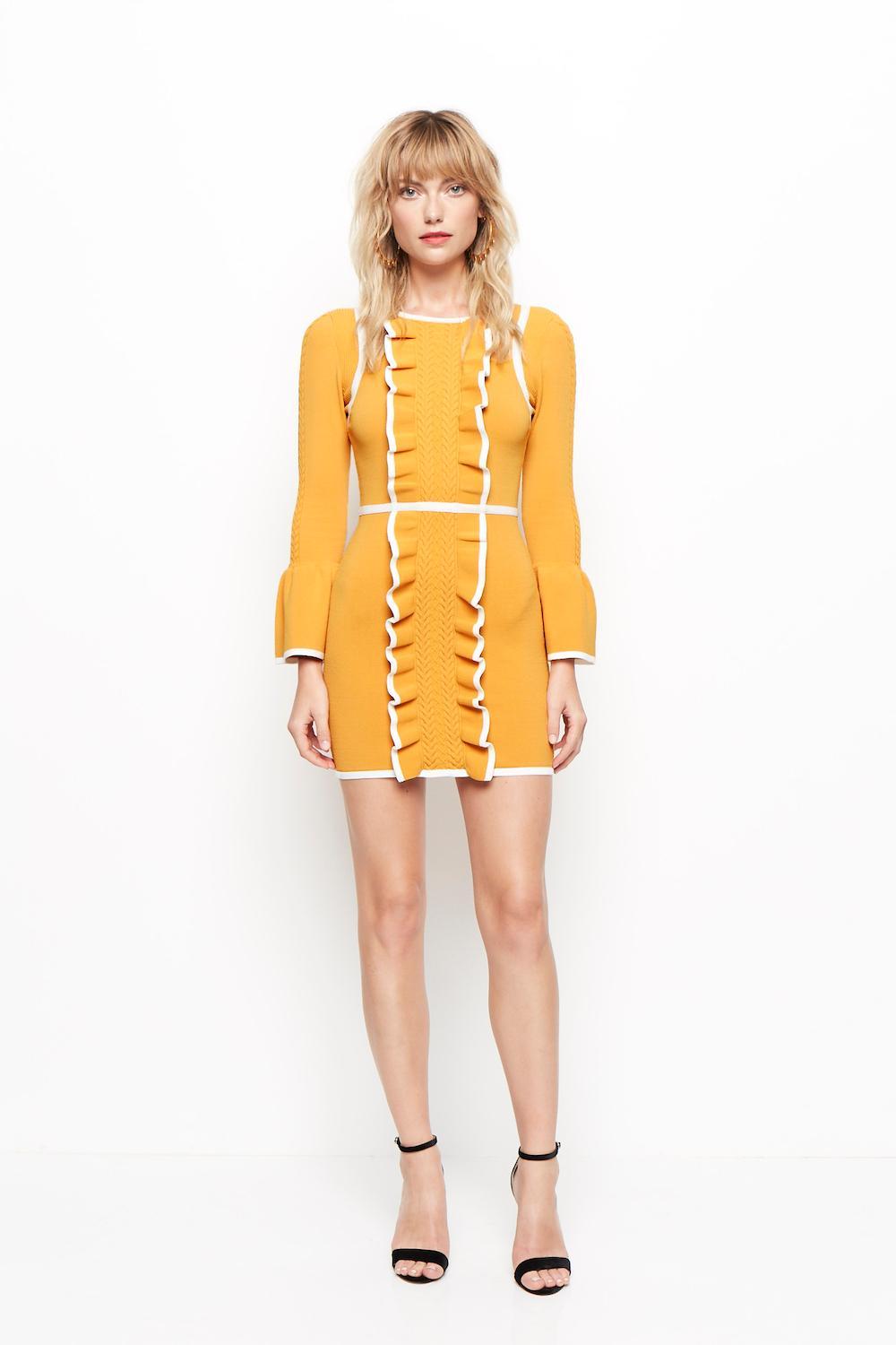 Alice McCall I'm Here Mini Dress Turmeric Yellow Size 10 - Image 1