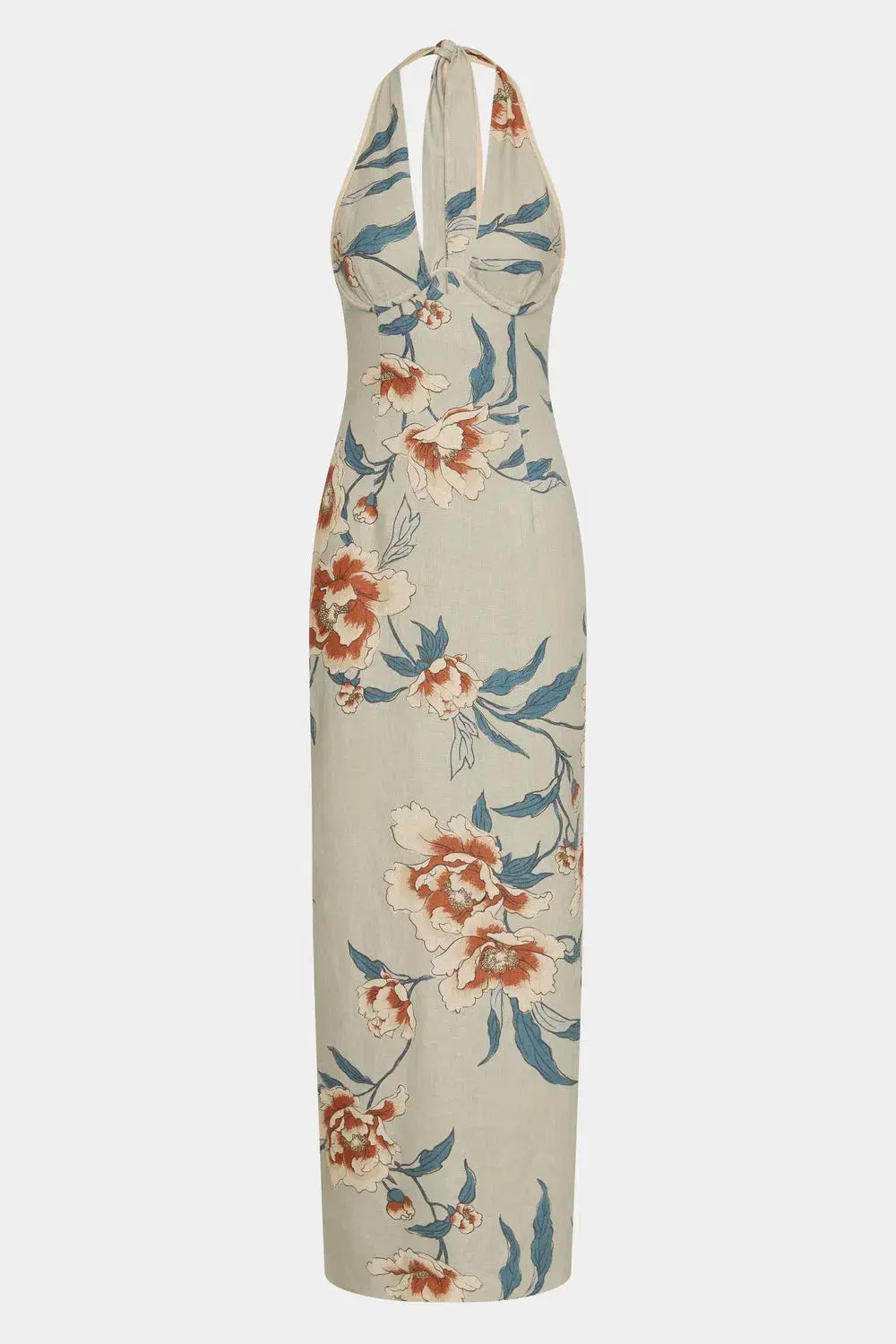 Sir The Label Roisin Halter Midi Floral Size 8 - Image 6