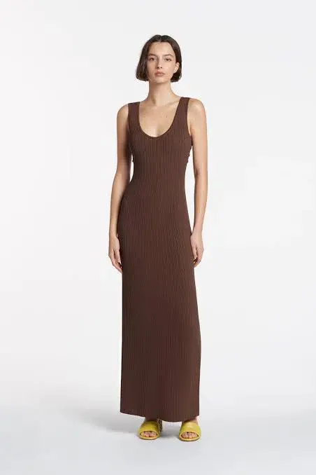 SIR THE LABEL SYLVIE TWIST DRESS CHOCOLATE SIZE AU 8 - Image 3
