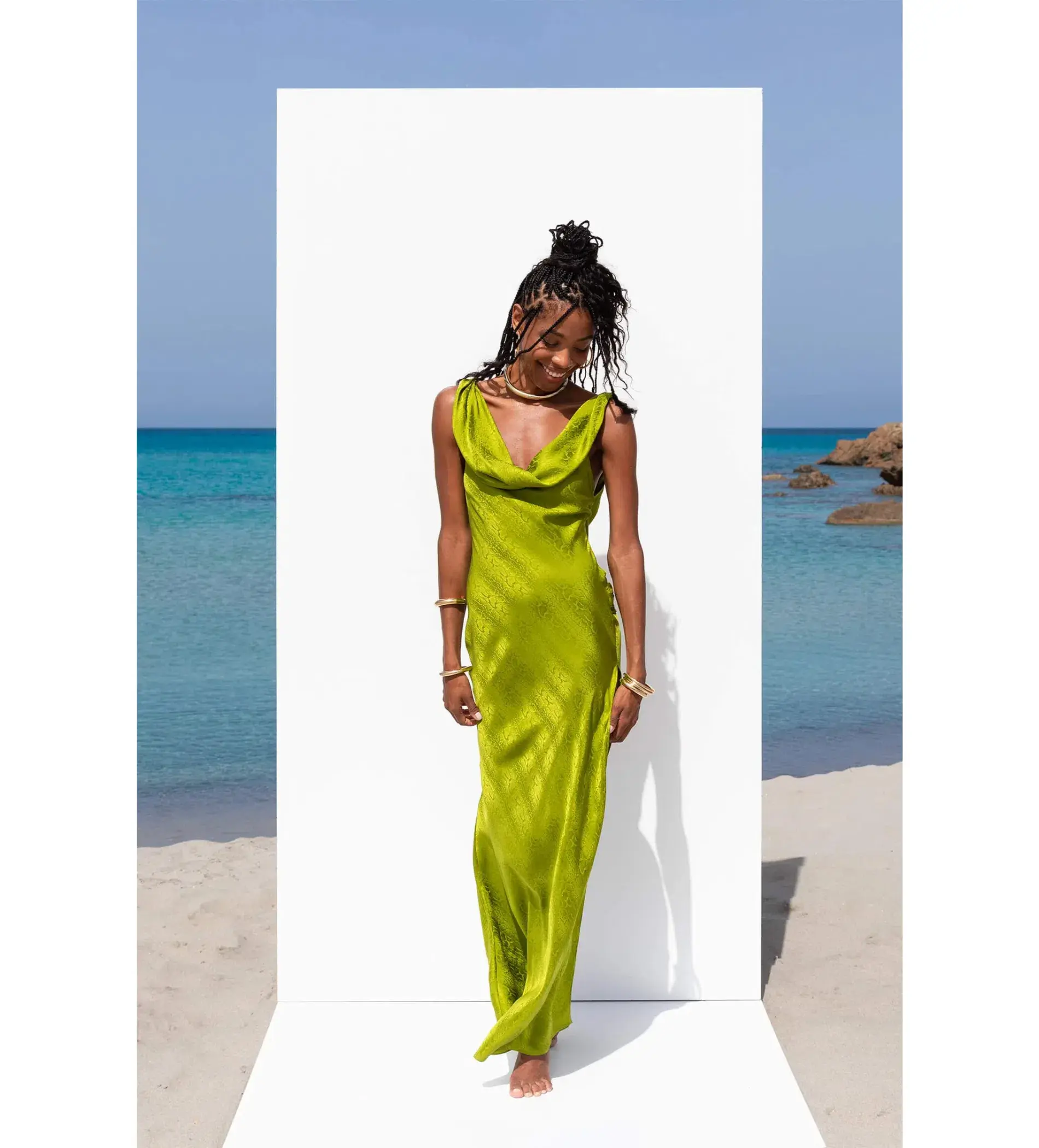 Rat & Boa Navarra Dress Lime Size S / AU 8 - Image 1