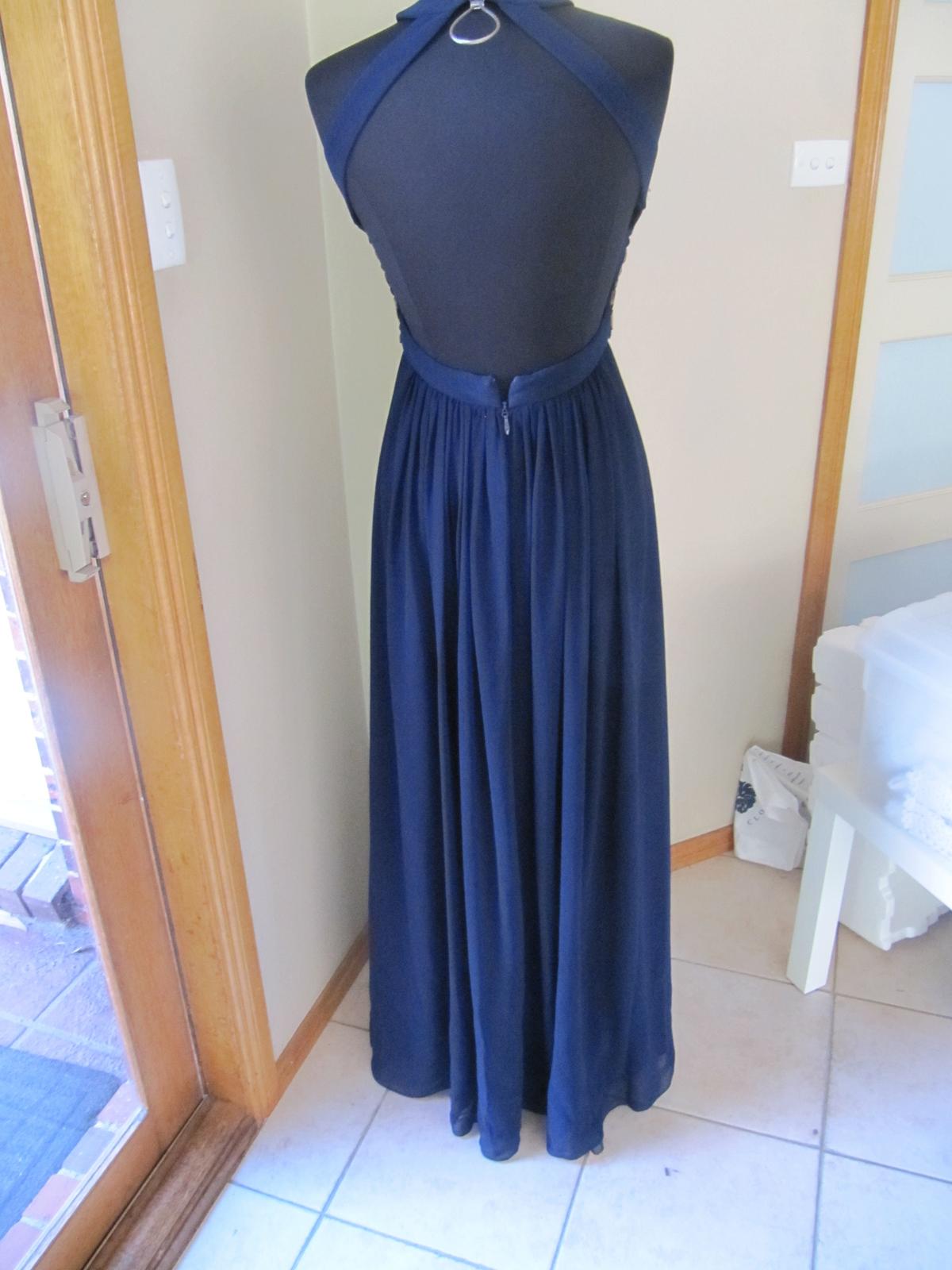 Bariano Embelished cut out gown Dress Navy Size 10 - Image 2