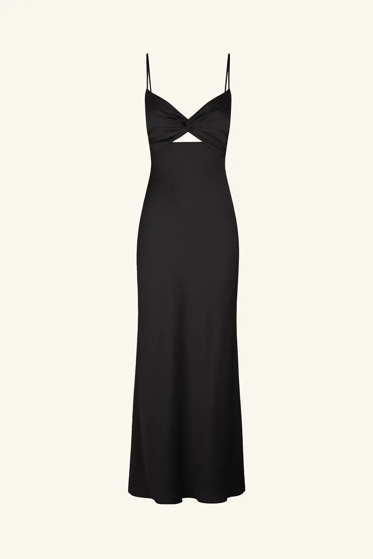 Shona Joy Luxe Twist Front Sleeveless Midi Dress Onyx Black Size 12 - Image 5