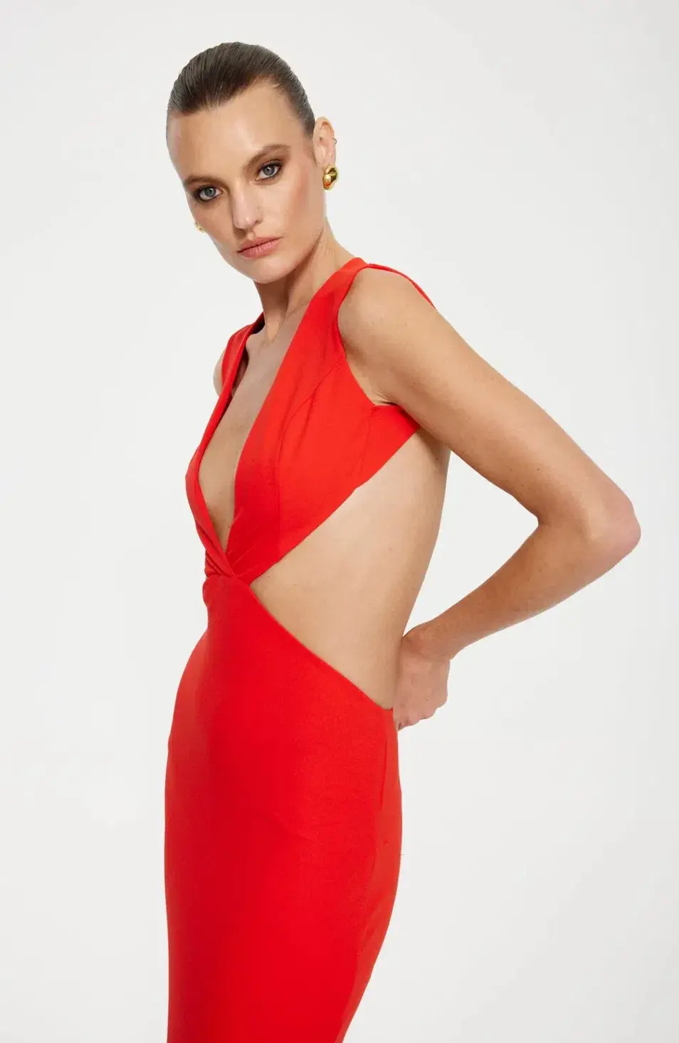 Effie Kats VALENCIA GOWN - CHERRY RED - Image 2