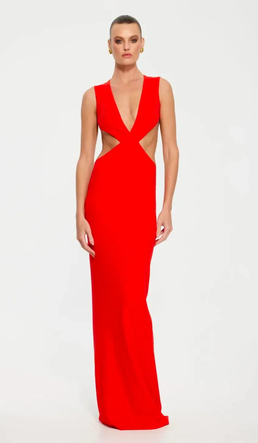 Effie Kats VALENCIA GOWN - CHERRY RED - Image 1