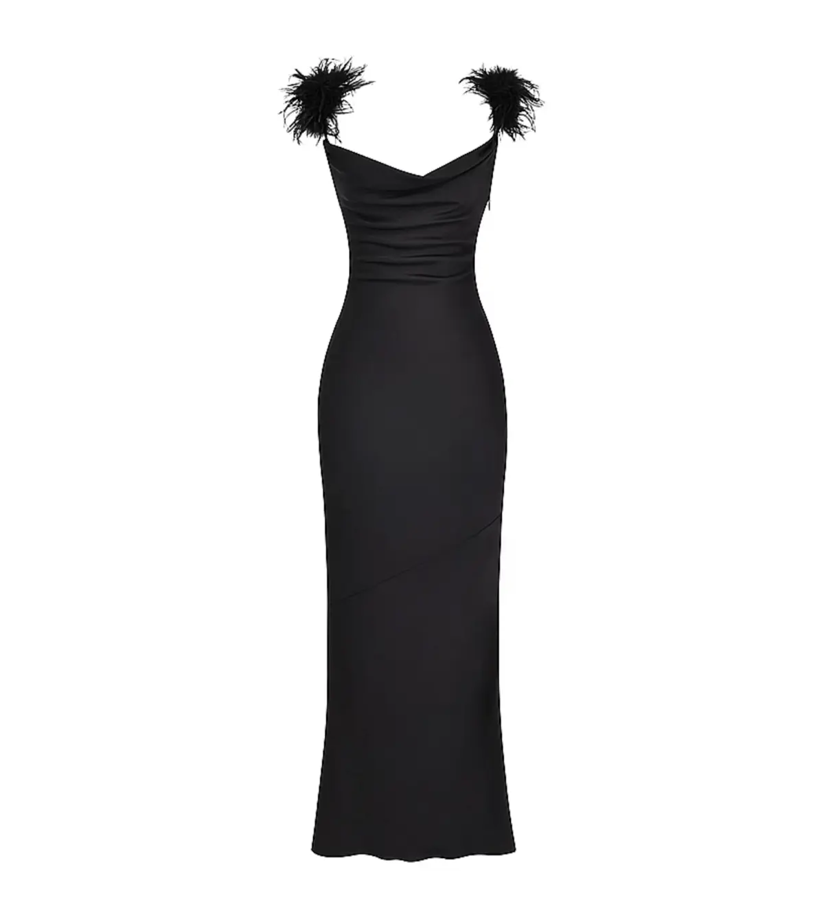 House Of CB Tabitha Black Satin Maxi Dress Black Size 6/XS - Image 7