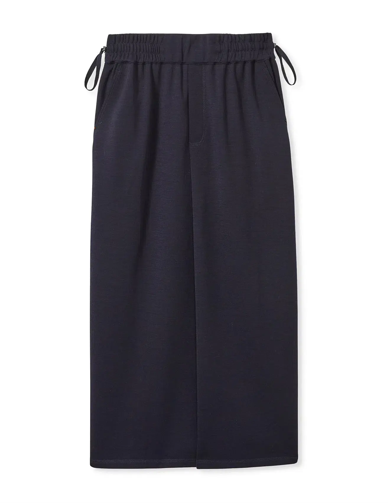 Reiss Nora Ruched Jersey Midi Skirt Navy Size AU 12 - Image 4