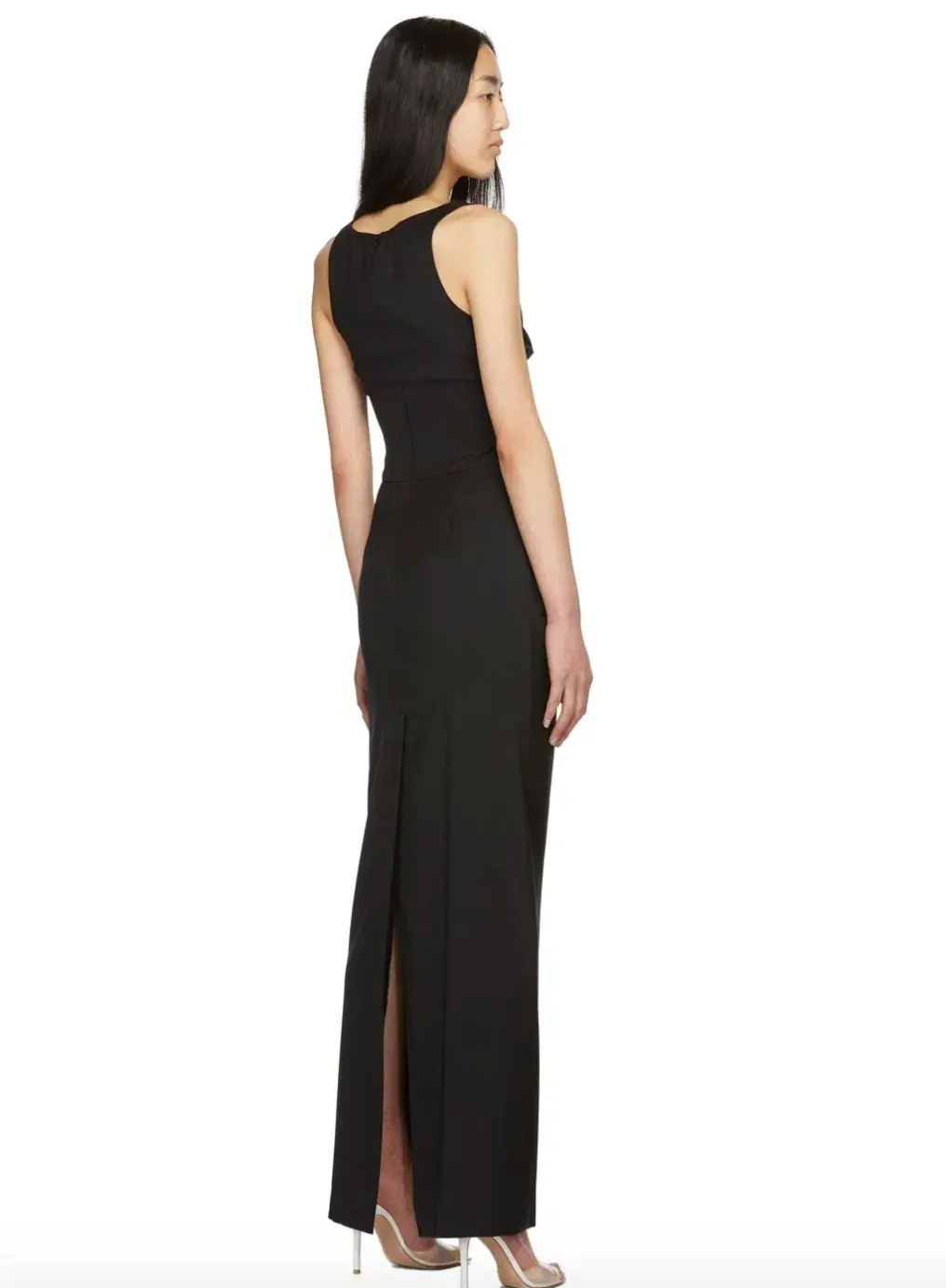 Christopher Esber Black Arced Column Cowl Dress - size 6  - Image 3