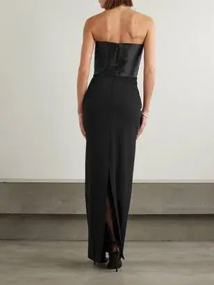 Solace London - The Afra Maxi Dress in Black for rent on The Volte - main image