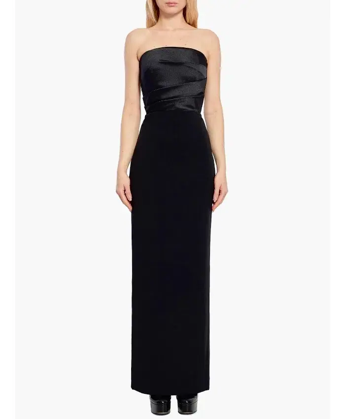 Solace London - The Afra Maxi Dress in Black for rent on The Volte - main image