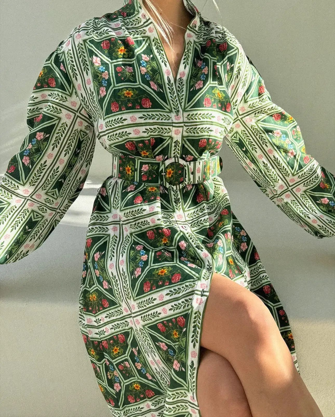 Palm Noosa Noddy Dress Size 14 Flora Tile - Image 1