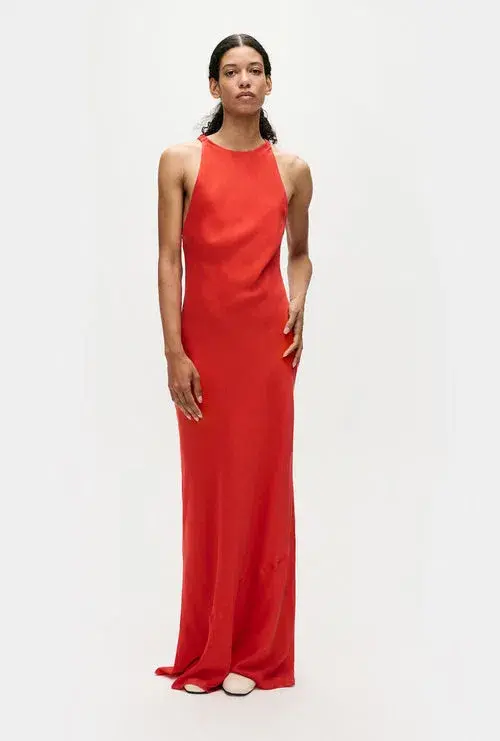 Silk Laundry HIGH LOW DRESS - Geranium - Size 8/S - Image 1