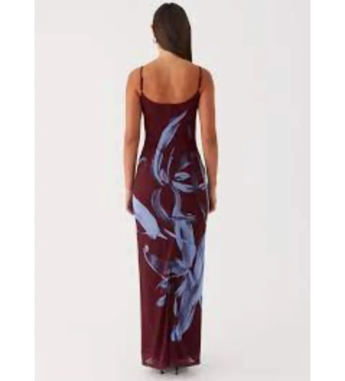 Serene Maxi Dress - Brown Purple Floral Size AU8 - Image 3