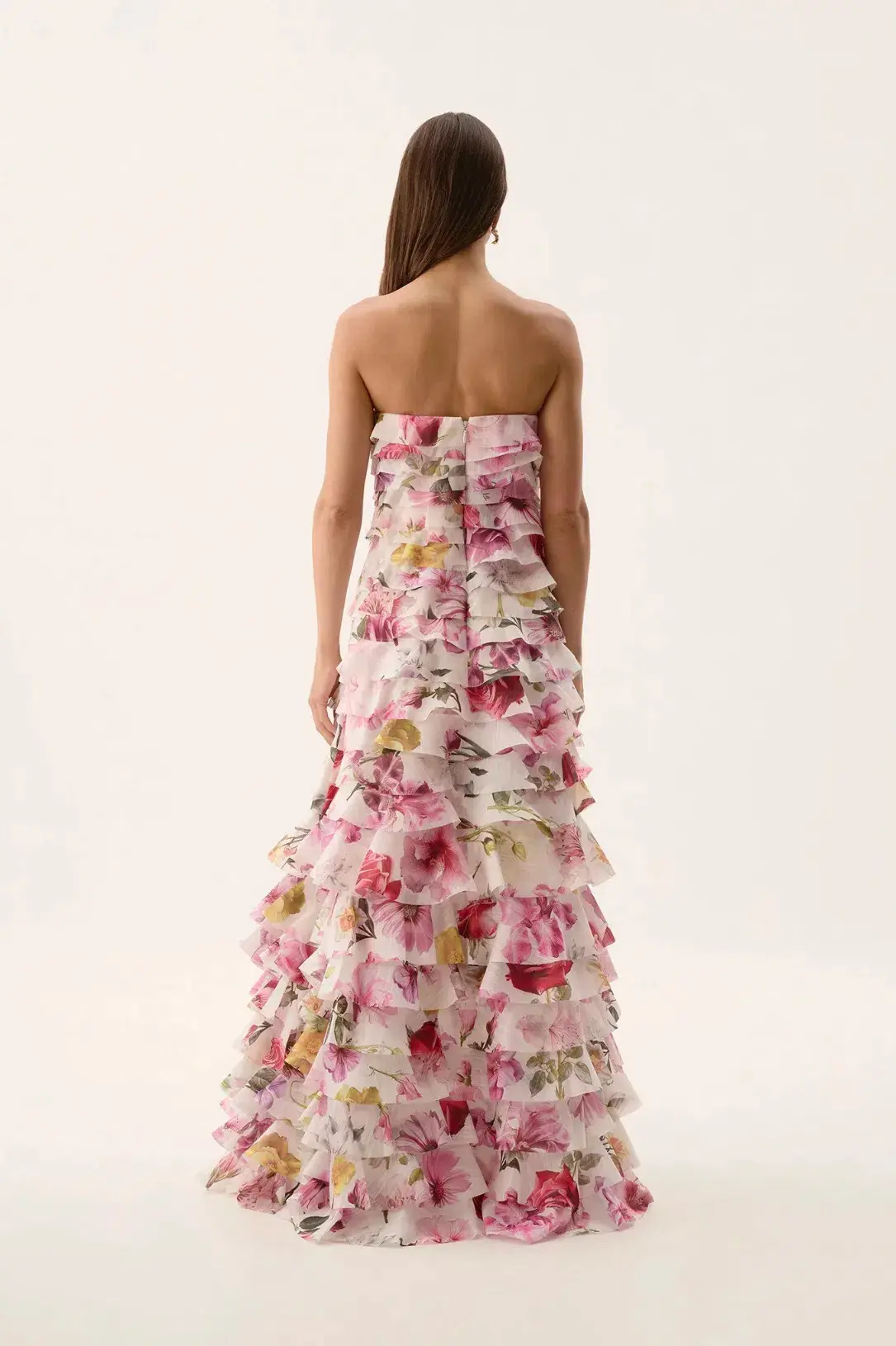 Aje Fleur Pleated Gown Floral Size 8 - Image 3