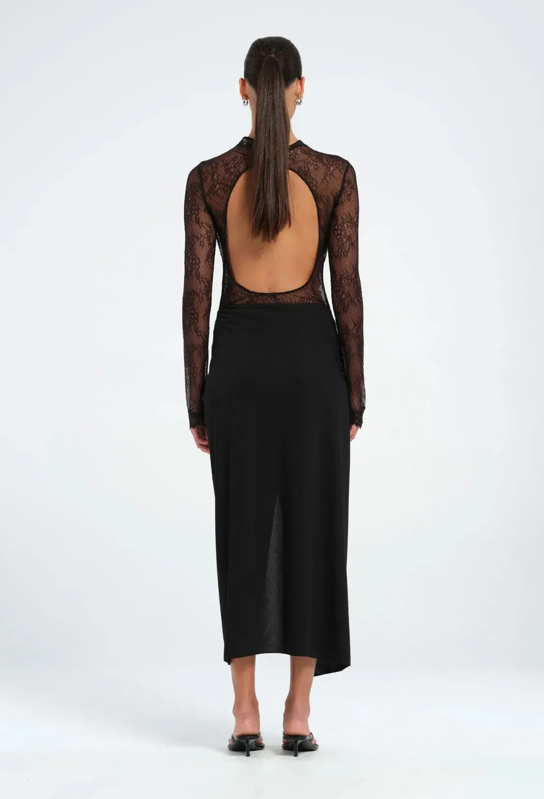 Benni Colton Midi Dress in Black Size 8 - Image 3